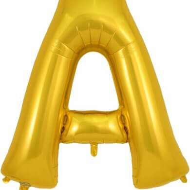 34 Inch Letter A - Gold Foil Balloon