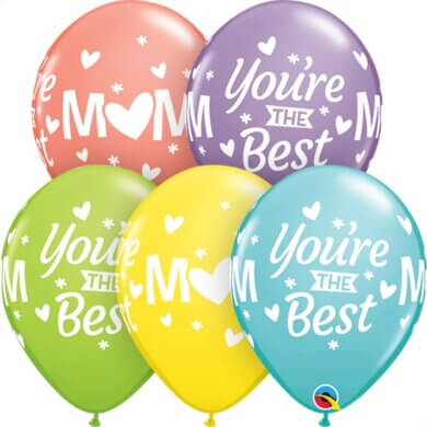 Happy Mothers Day Assorted 11 inch Qualatex Balloons (50)