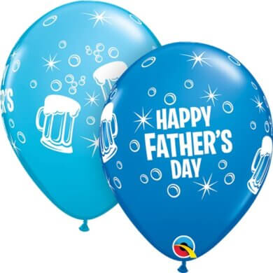 Happy Fathers Day Blue Mugs 11 inch Qualatex Balloons (25)
