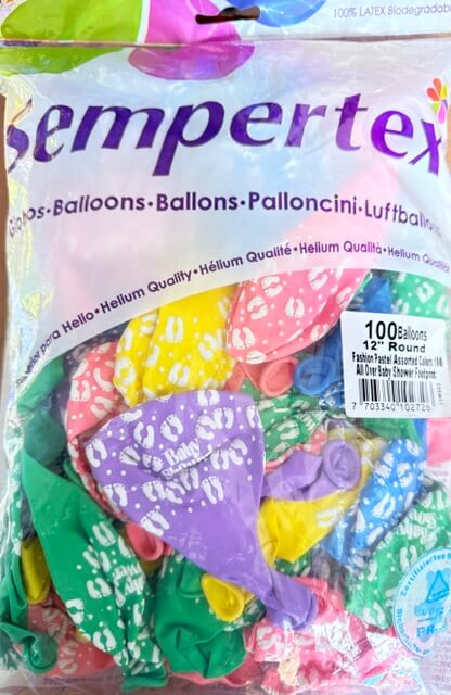 Sempetex 11 inch Pastel Assorted Baby Shower (25)