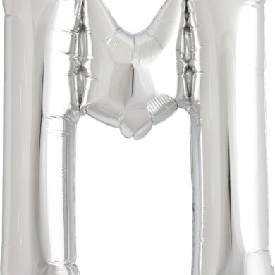 34 Inch  Letter M - Silver