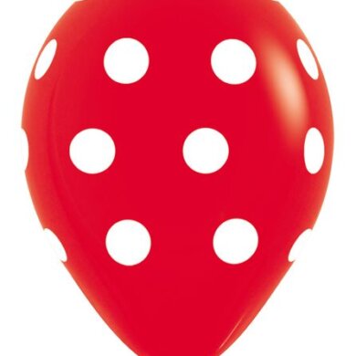Red with White Polka Dots