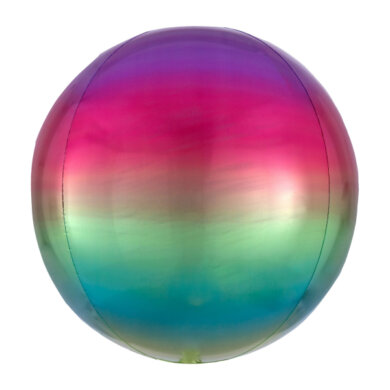 Christmas Special Ombre Orbz Foil Balloon 15" x 16" - 10 Pack