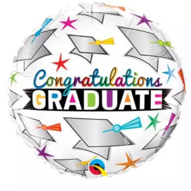 18 Inch Foil Balloon Congratulations Graduate Caps 