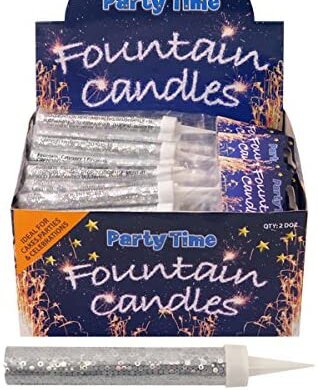 Silver Fountain Candles 4 Doz Carton