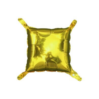 16 Inch Square Foil Balloon Linking - Gold