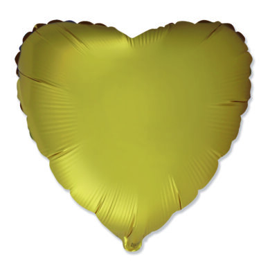 HEART Satin Silk LEMON 18 Inch Standard Foil Balloon
