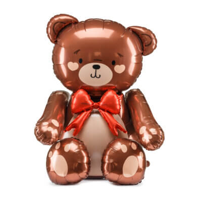 Sitting foil balloon Teddy Bear with bow 34 Inch