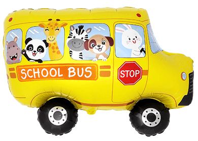 Back to School Bus Foil Balloon 31 inch