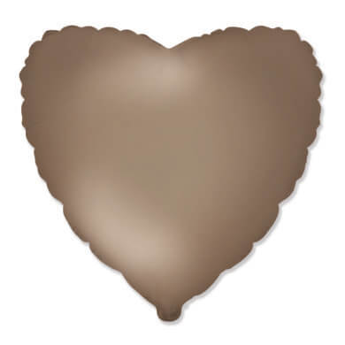 HEART 18 Inch Foil Balloon Matte Starlight Gold