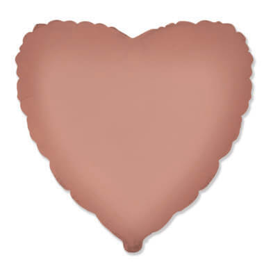 HEART 18 Inch Foil Balloon Matte Vintage Rose