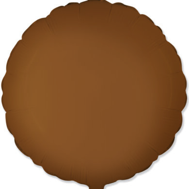 ROUND 18 Inch Standard Foil Balloon Matte Choco Brown
