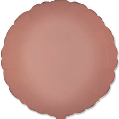 ROUND 18 Inch Standard Foil Balloon Matte Vintage Rose