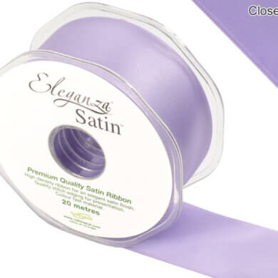Eleganza Double Faced Satin Ribbon 38mm x 20m Lavender