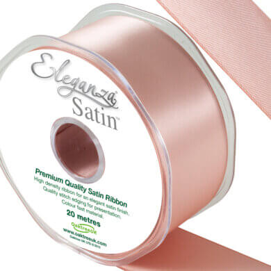 Eleganza Double Faced Satin Ribbon 38mm x 20m Rose Gold