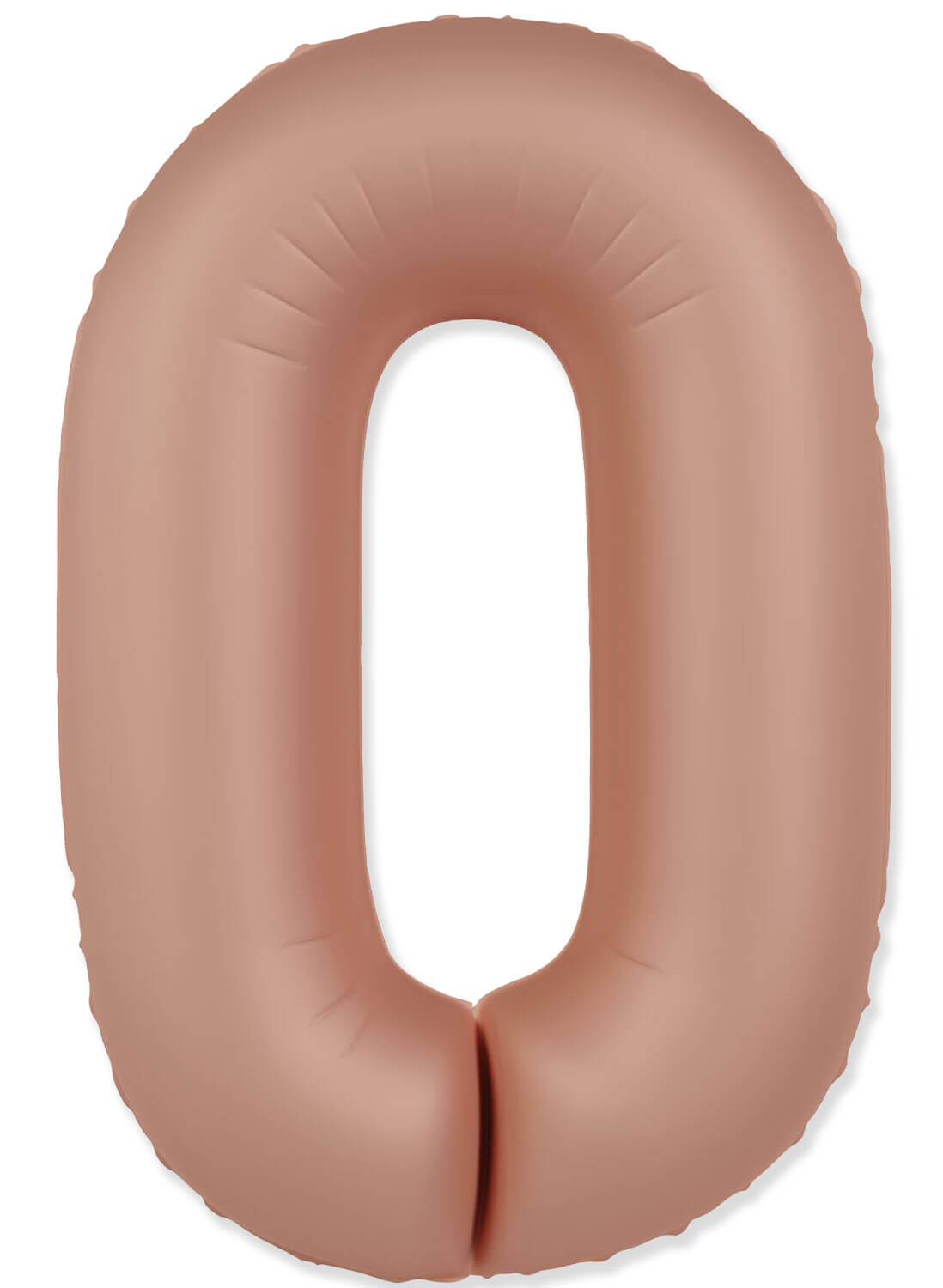 Flexmetal Number 0 34 Inch Foil Balloon Matte Vintage Rose