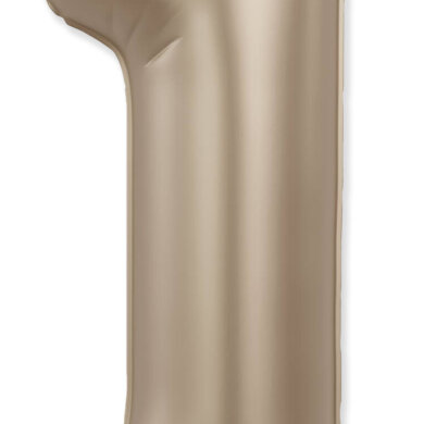 Flexmetal Number 1 34 Inch Foil Balloon Matte Starlight Gold