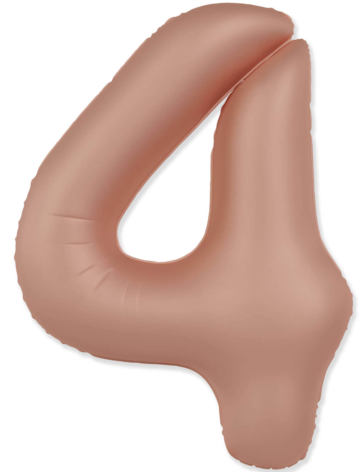 Flexmetal Number 4 34 Inch Foil Balloon Matte Vintage Rose