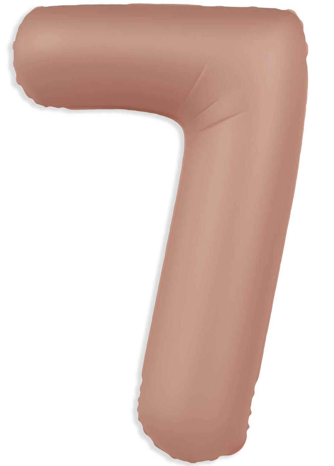 Flexmetal Number 7 34 Inch Foil Balloon Matte Vintage Rose