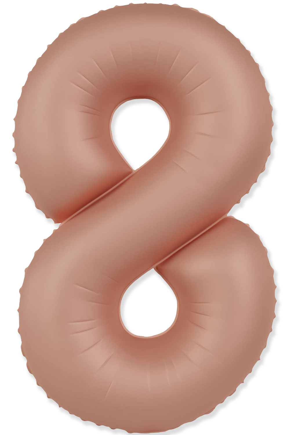 Flexmetal Number 8 34 Inch Foil Balloon Matte Vintage Rose