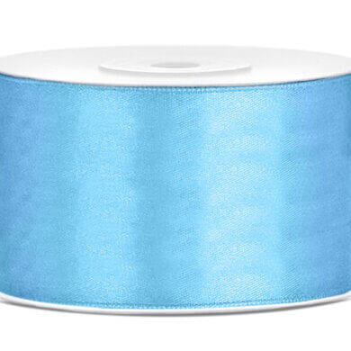 PartyDeco Double Faced Satin Ribbon 38mm x 25m Sky Blue