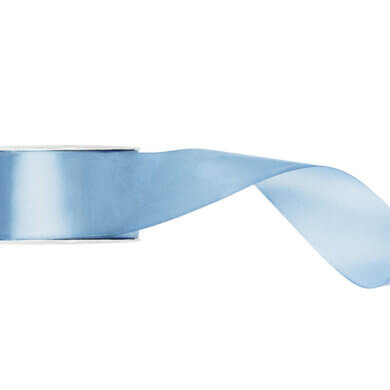 PartyDeco Double Faced Satin Ribbon 38mm x 25m Light Misty Blue