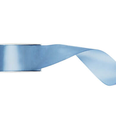 PartyDeco Double Faced Satin Ribbon 38mm x 25m Misty Blue