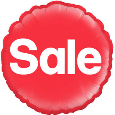 Oaktree 18" SALE Red Foil Balloon