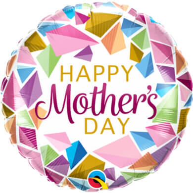 Happy Mothers Day Colourful Gems 18 Inch Foil Balloon
