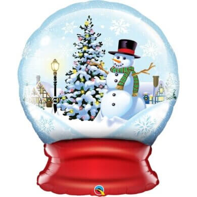 Merry Christmas Snow Globe 36 Inch Foil Balloon