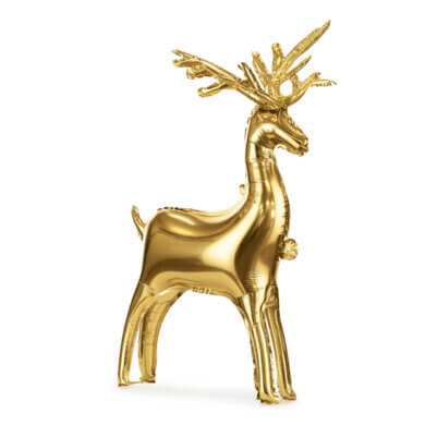 29 inch Gold Reindeer Standing Foil Balloon