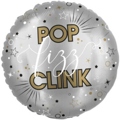 18 Inch New Year Foil Balloon Pop Fizz Clink
