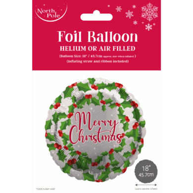 18 Inch Merry Christmas Foil Balloon