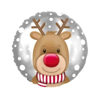 18 Inch Christmas Foil Balloon Rudolph