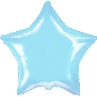 32" Large Star Ultra Foil Balloon Pastel Blue