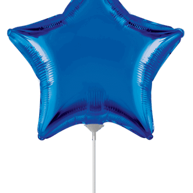 9 inch Blue Star mini foil balloon x 5 (FM)