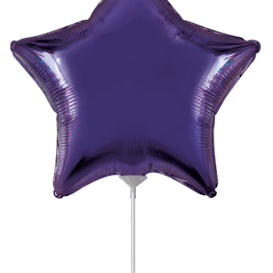 9 inch Violet Star mini foil balloon x 5 (FM)